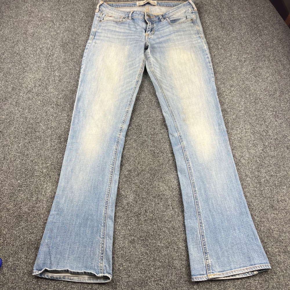 Y2K Hollister California Low Rise Bootcut Jeans Faded Lt Wash Blue 7R W28 L33